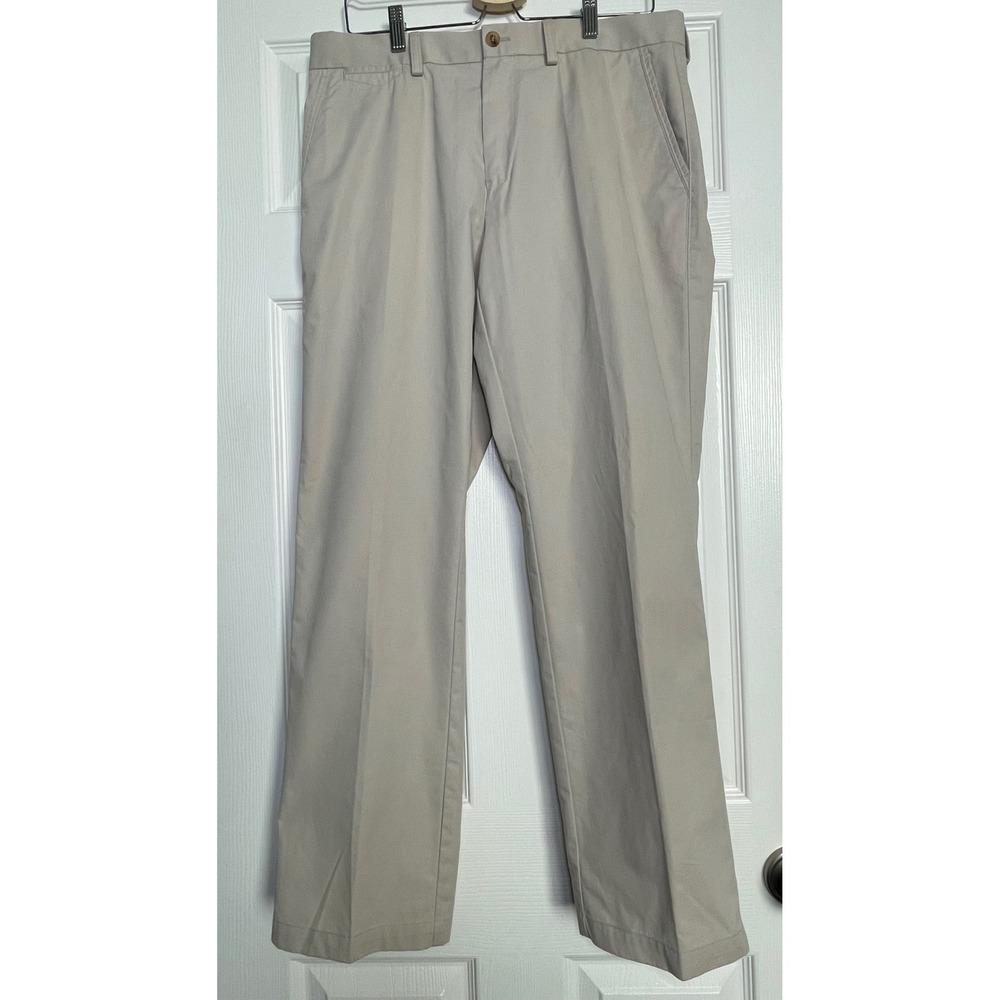 Tailorbyrd Collection Men 34x30 Khaki Chino Pants Beige Flamingo Logo Cotton Mix